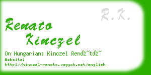 renato kinczel business card